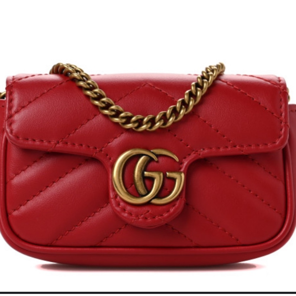 BNWT - Gucci Marmont Card/Coin Purse Wristlet Chain 🥰